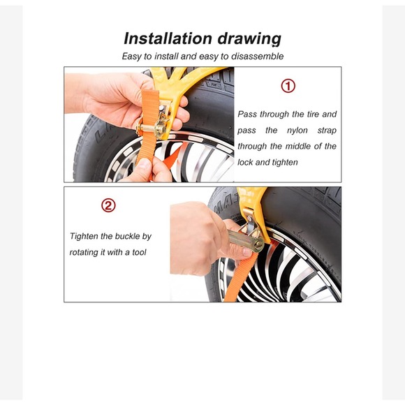GOOD ROAD TIRE Snow Chains - Premium Quality Strong Durable All Season Anti-Sk.. - Picture 4 of 12